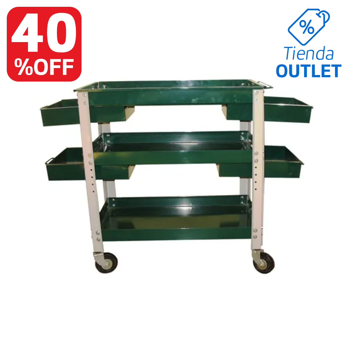 Mesa Rodante 74x43x81cm 3 Ban 4 Cajones Fema Herramienta